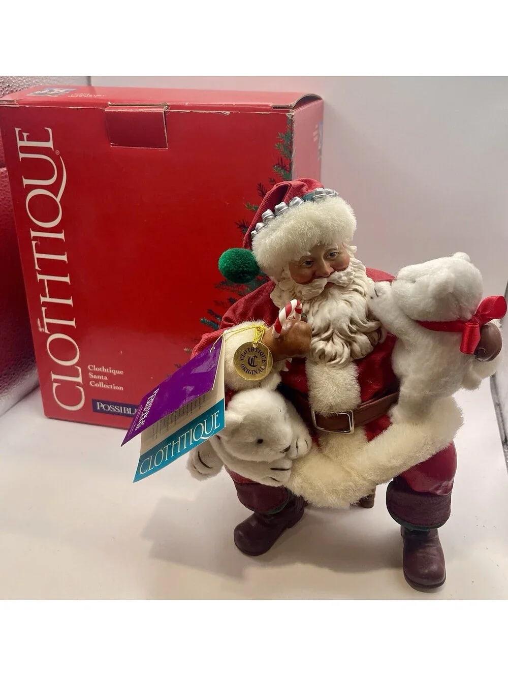 Clothtique Possible Dreams Santa Claus Unbearably Delicious #15098  Polar Bear